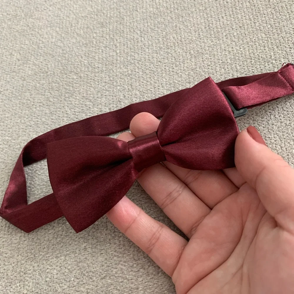 New Boys Adjustable Bow Tie burgundy
